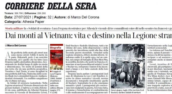 CORRIERE DELLA SERA 27/07/2021