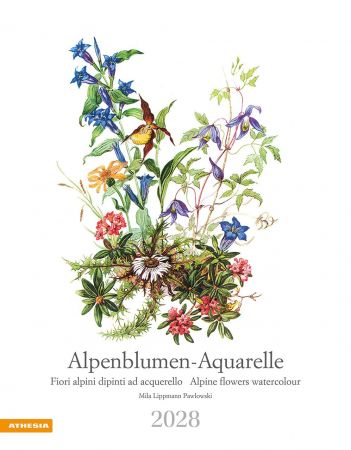Alpenblumen-Aquarelle Kalender 2028 Alpenblumen-Aquarelle Kalender 2028
